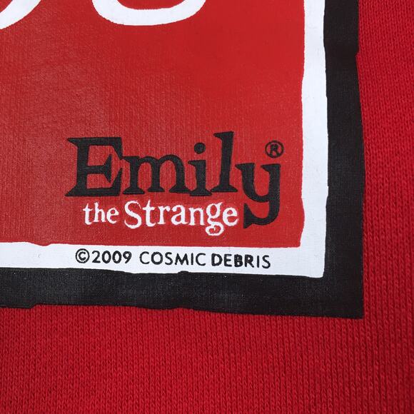 Rare 2009 Emily The Strange Zip Hoodie Mall Goth Emo Vintage Hot Topic NWT - Picture 10 of 16